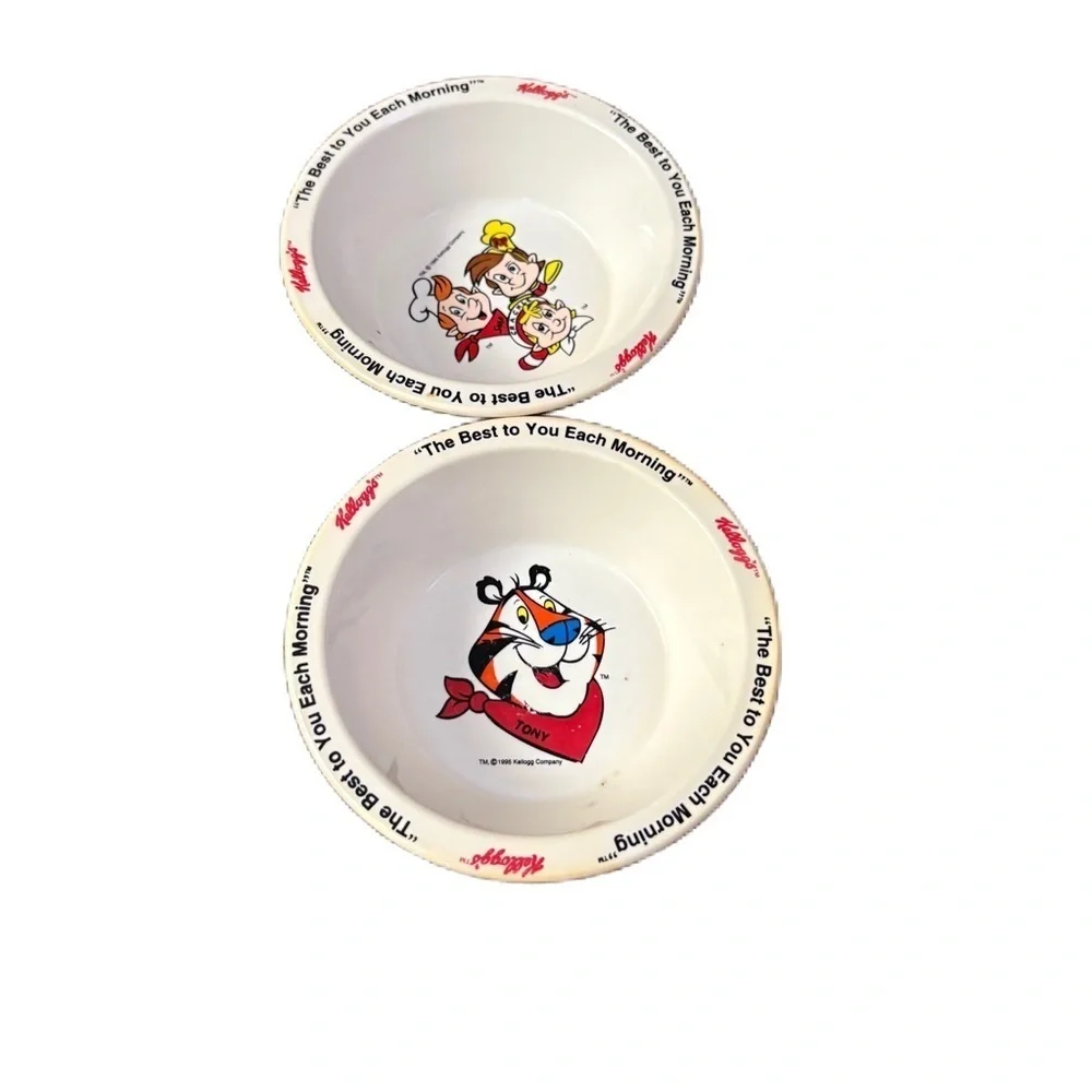 Vintage Kellogg's Character Bowl Bundle Fruit Loops Rice Krispies Frosted